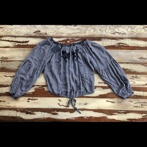 Hollister gingham checked blouse NWT